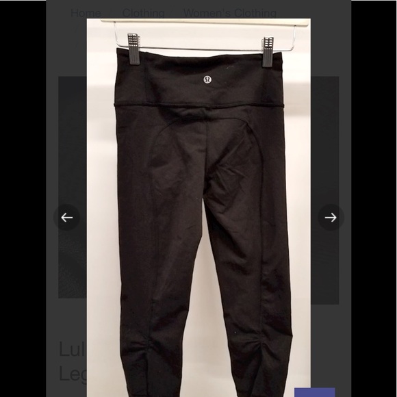lululemon athletica Pants - Lululemon black leggings size 2
